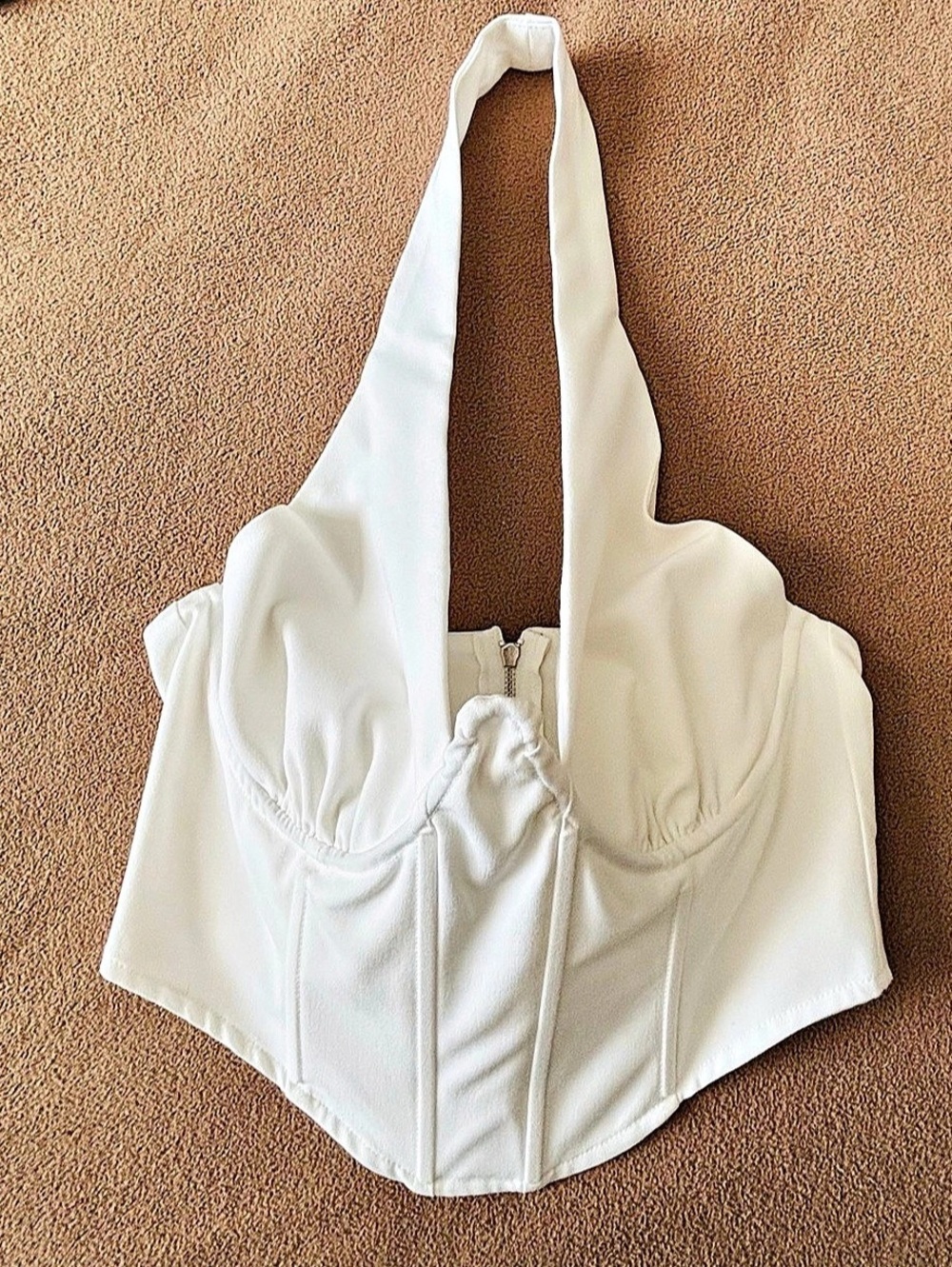 White Corset Crop Top Like New